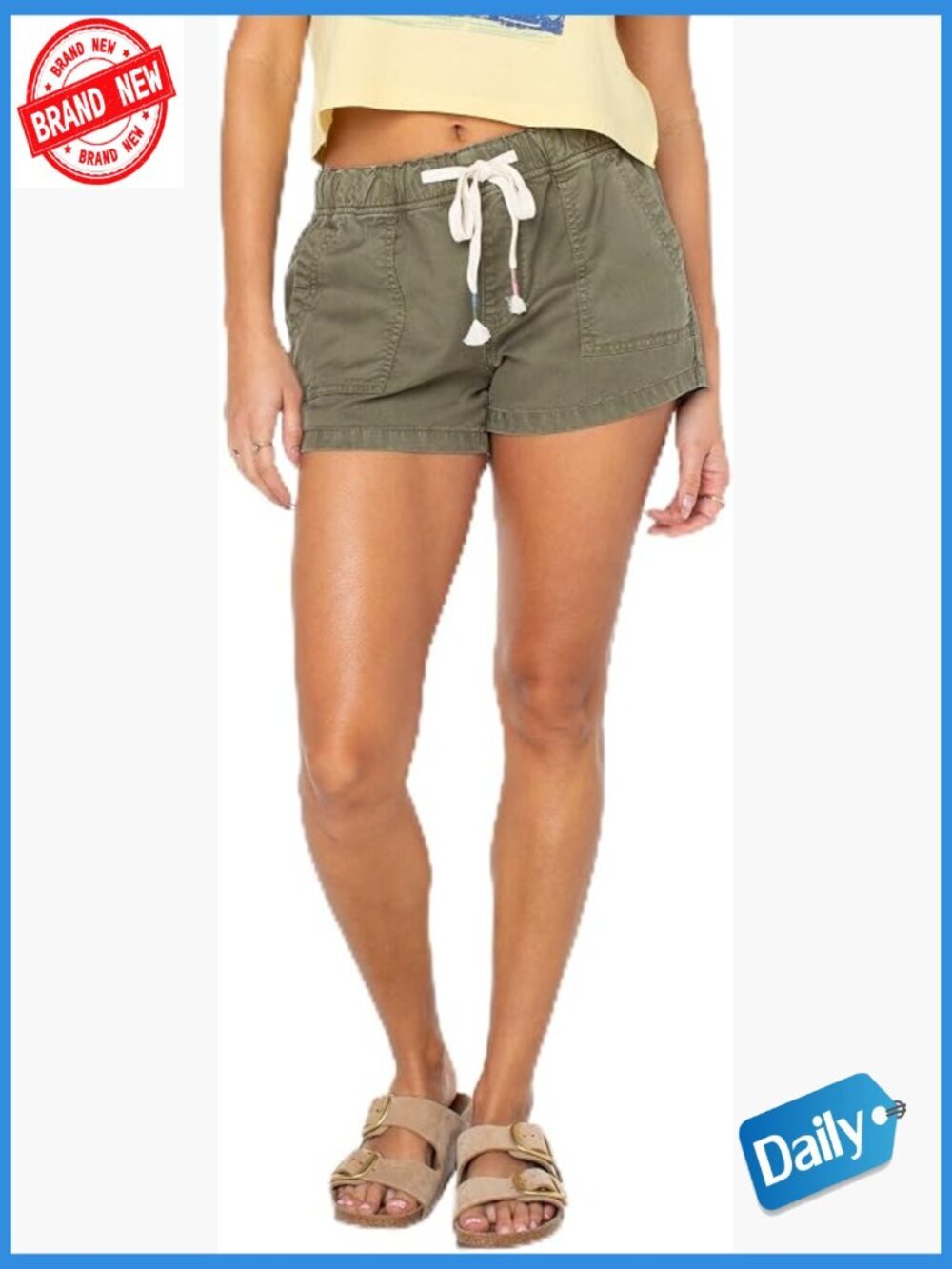 Casual Drawstring Shorts for Women Lightweight Cotton Loose Fit Summer
